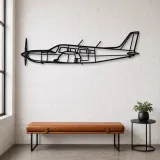 Silhouette d'avion PA-32R-301 Saratoga HP II en métal, Décoration murale en métal, Décor aéronautique, Décor d'aviation