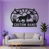 Personalized Duck Hunting Dog Metal Wall Art