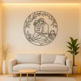 Picnic Embrace Metal Wall Art | Romantic Couple Decor
