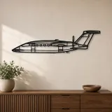 Silhouette d'avion en métal P-180 Avanti, décoration murale aéronautique