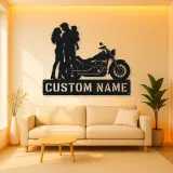 Personalized Cruiser Family with Child Metal Wall Art