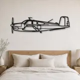 Silhouette en métal du V35 Bonanza, Décoration murale en métal, Décor aéronautique, Décorateur aviateur