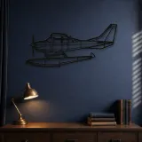 Silhouette d'avion en métal 206 Turbo Stationair, Décoration murale en métal, Décor aéronautique, Décorateur aviateur