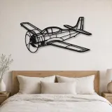 Insegna in metallo silhouette aereo T-28 Trojan Angle, Silhouette aereo in metallo, Decorazione parete aviazione, Decorazione per aviatori