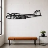 Silhouette d'avion en métal A-6 Intruder, Décoration murale aéronautique