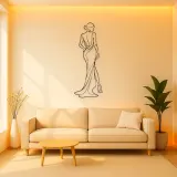 Runway Turn Pose Metal Wall Art | Fashion Figure Wall Decor