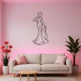 Standing Drape Twist Metal Wall Art | Feminine Figure Wall Decor