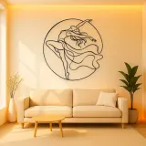 Contemporary Back Arch Metal Wall Art | Dance Silhouette Wall Decor