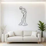 Standing Back Arch Metal Wall Art | Feminine Figure Wall Decor
