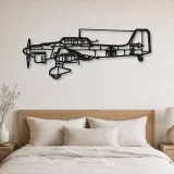 Silhouette d'avion Stuka JU-87 en métal, Décoration murale en métal, Décor aéronautique, Décor d'aviation