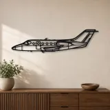 Insegna in metallo silhouette aereo Hawker 400, Silhouette di aerei in metallo, Decorazione murale aviatore