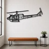Silhouette d'avion Bell 212 en métal, Décoration murale en métal, Décor aéronautique, Cadeau pour aviateur