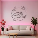 Seated Forward Fold Metal Wall Art | Yoga and Meditation Wall Decor