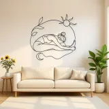 Seated Forward Fold Metal Wall Art | Yoga and Meditation Wall Decor