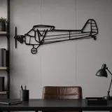 Silhouette en métal d'avion Piper J-3 Cub, Décoration murale en métal, Décor aéronautique, Cadeau pour aviateur