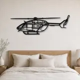 Silhouette en métal d'hélicoptère EC-145, décoration intérieure, cadeau d'anniversaire, silhouette d'aéronef