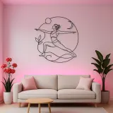 Side Angle Strength Metal Wall Art | Yoga and Meditation Wall Decor