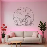 Stargazing Lovers Metal Wall Art | Romantic Couple Decor