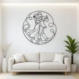 Gentle Spin Couple Metal Wall Art | Romantic Couple Decor