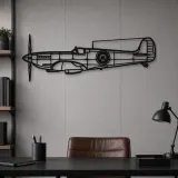 Silhouette d'avion Spitfire MK IX ALT en métal, Décoration murale en métal, Décor aéronautique, Décor d'aviation