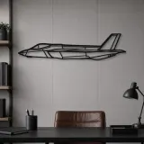 Silhouette d'avion F35C Lightning II en métal, Décoration murale en métal, Décor aéronautique, Décor d'aviation