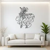 Samba Carnival Pose Metal Wall Art | Dance Silhouette Wall Decor