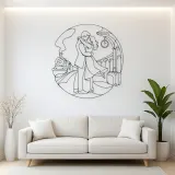 Train Station Reunion Metal Wall Art | Romantic Couple Decor