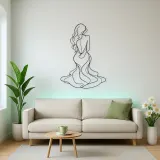 Long Hair Back Pose Metal Wall Art | Feminine Figure Wall Decor