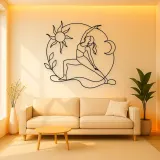 Reverse Warrior Arc Metal Wall Art | Yoga and Meditation Wall Decor