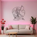 Bharatanatyam Pose Metal Wall Art | Dance Silhouette Wall Decor