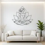 Lotus Seated Muse Metal Wall Art | Yoga and Meditation Wall Decor