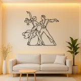 Cha Cha Pose Metal Wall Art | Couple Dance Wall Decor