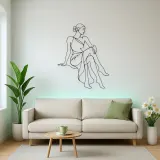 Serene Seated Figure Metal Wall Art | Feminine Figure Wall Decor