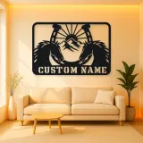 Personalized Horse Pair Metal Wall Art with Horseshoe