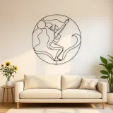 Chair Pose Power Metal Wall Art | Yoga and Meditation Wall Decor
