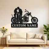 Personalized Chopper Family of Four Metal Wall Art