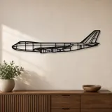 Silhouette d'avion en métal 747-400F, décoration murale en métal, décoration aéronautique, cadeau pour pilote