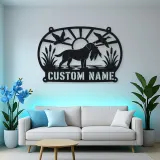 Personalized Duck Hunting Dog Metal Wall Art