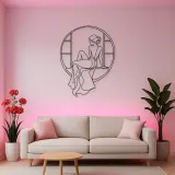 Quiet Window Muse Metal Wall Art | Feminine Figure Wall Decor