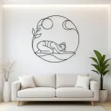 Child Pose Calm Metal Wall Art | Yoga and Meditation Wall Decor