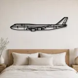 Silhouette d'avion en métal 747-8, décoration murale en métal, décoration aéronautique, cadeau pour pilote