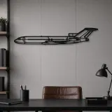 Silhouette d'avion en métal 727, décoration murale en métal, décoration aéronautique, cadeau pour pilote