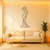 Sensual Fashion Muse Metal Wall Art | Fashion Figure Wall Decor