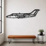 Insegna in metallo silhouette aereo Hawker 400, Silhouette di aerei in metallo, Decorazione murale aviatore