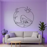 Plow Pose Curve Metal Wall Art | Yoga and Meditation Wall Decor