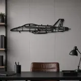 Insegna in metallo silhouette aereo EA-18 Growler, Silhouette aereo in metallo, Decorazione parete aviazione, Decorazione per aviatori