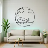 Child Pose Calm Metal Wall Art | Yoga and Meditation Wall Decor