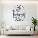 Balcony Embrace Metal Wall Art | Romantic Couple Decor