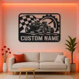 Personalized Hot Rod Racing Metal Wall Art