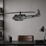 Silhouette en métal du UH-1 Iroquois Huey 1970, Décoration murale en métal, Décor aéronautique, Décorateur aviateur